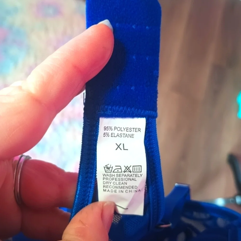 Royal Blue Sexy Lace Corset Bodice (Size XL)